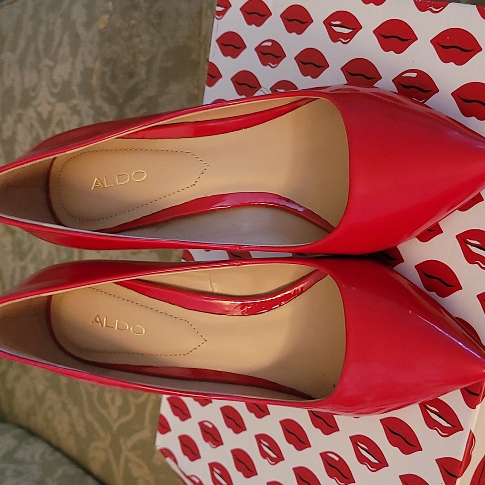 Aldo lipstick red stiletto heels brand new in box size 6.5